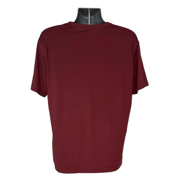 01. Also Burgundy Performance Wear Quick Dry UPF 40 Short Sleeve T-Shirt Size L - Picture 2 of 6